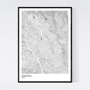 Sabadell City Map Print
