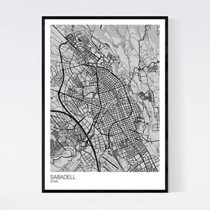 Sabadell City Map Print