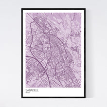 Load image into Gallery viewer, Sabadell City Map Print
