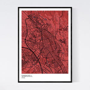 Sabadell City Map Print