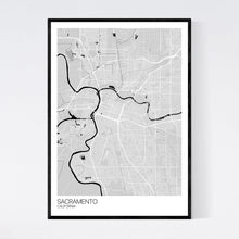 Load image into Gallery viewer, Sacramento City Map Print