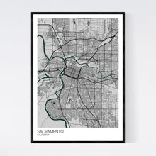 Load image into Gallery viewer, Sacramento City Map Print