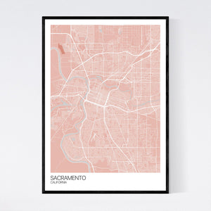 Map of Sacramento, California