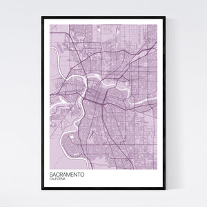 Sacramento City Map Print