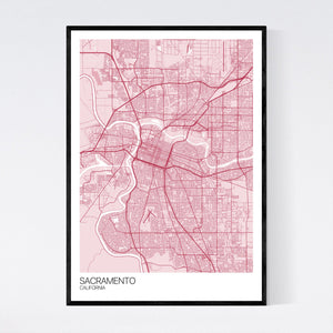 Sacramento City Map Print