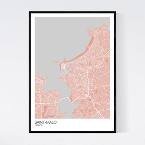 Map of Saint-Malo, France