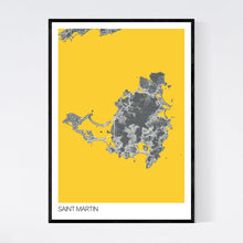 Load image into Gallery viewer, Saint Martin Island Map Print