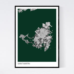Map of Saint Martin, 