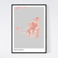 Load image into Gallery viewer, Saint Martin Island Map Print