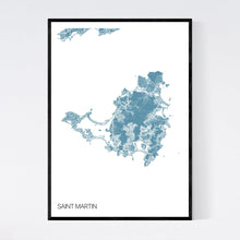 Load image into Gallery viewer, Saint Martin Island Map Print
