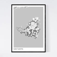 Load image into Gallery viewer, Saint Martin Island Map Print