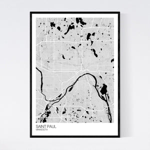Saint Paul City Map Print