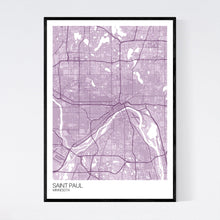 Load image into Gallery viewer, Saint Paul City Map Print