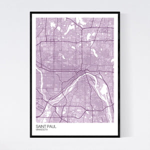 Saint Paul City Map Print