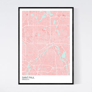 Saint Paul City Map Print