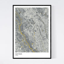 Load image into Gallery viewer, Saitama City Map Print