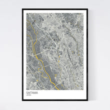 Load image into Gallery viewer, Saitama City Map Print