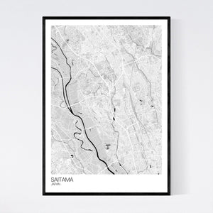 Saitama City Map Print