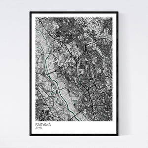 Saitama City Map Print