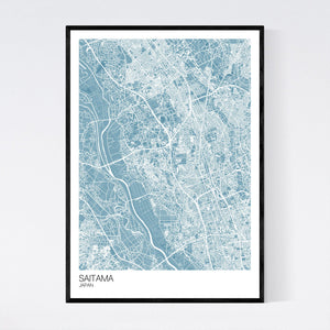 Saitama City Map Print