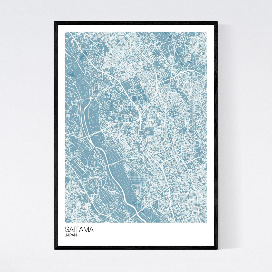 Saitama City Map Print