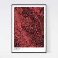 Load image into Gallery viewer, Saitama City Map Print