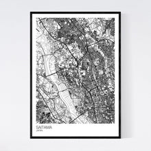 Load image into Gallery viewer, Saitama City Map Print