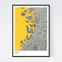 Load image into Gallery viewer, Sakai City Map Print