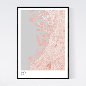 Sakai City Map Print