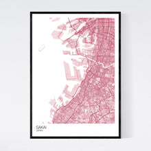 Load image into Gallery viewer, Sakai City Map Print