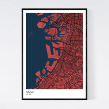 Load image into Gallery viewer, Sakai City Map Print