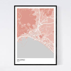 Salerno City Map Print