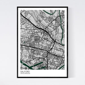 Salford City Map Print