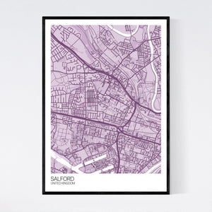 Salford City Map Print