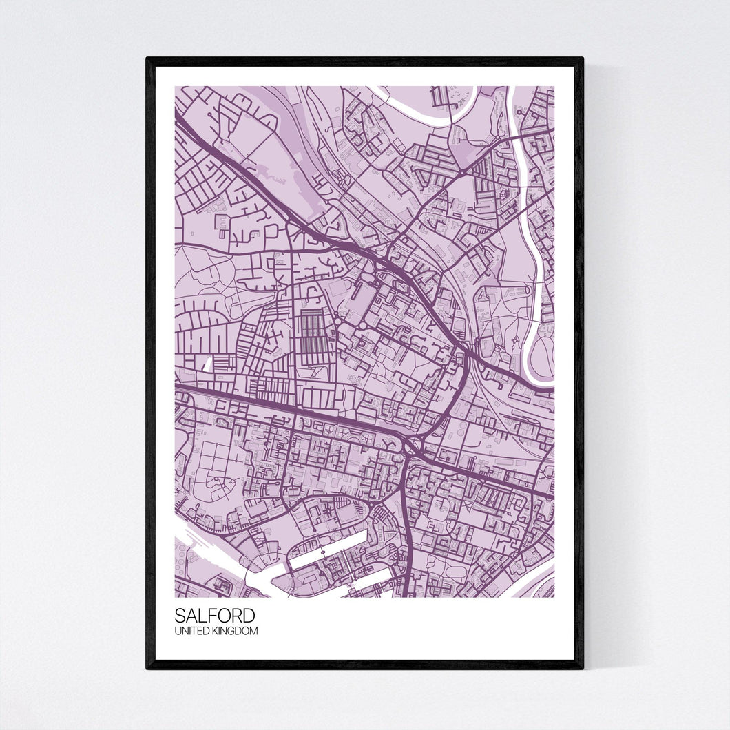 Salford City Map Print
