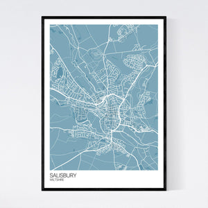 Salisbury City Map Print