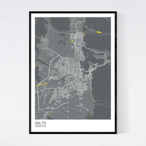 Salta City Map Print