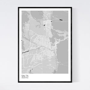 Salta City Map Print