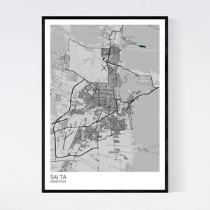 Salta City Map Print