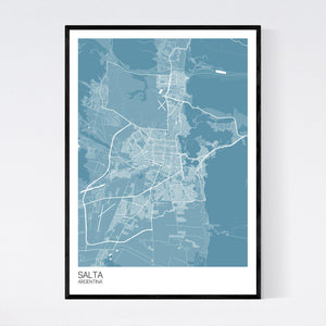 Salta City Map Print