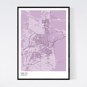 Salta City Map Print