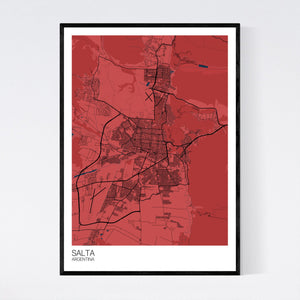 Salta City Map Print