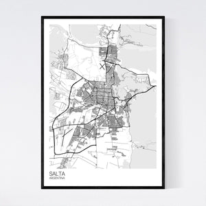 Salta City Map Print