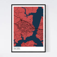 Load image into Gallery viewer, Saltash Town Map Print