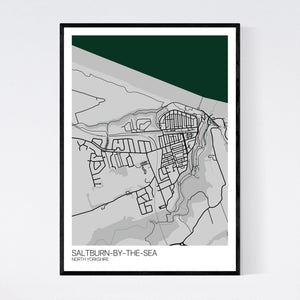 Saltburn-by-the-Sea Town Map Print