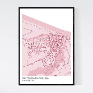 Saltburn-by-the-Sea Town Map Print