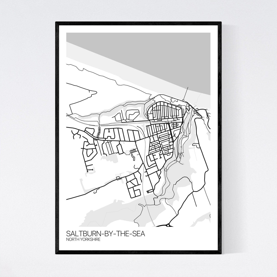 Saltburn-by-the-Sea Town Map Print