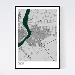 Salto City Map Print