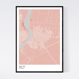Salto City Map Print