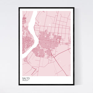 Salto City Map Print
